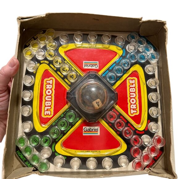Vintage 1977 Gabriel Trouble Board Game Pop-O-Matic Complete NOT Original Box - Picture 5 of 7
